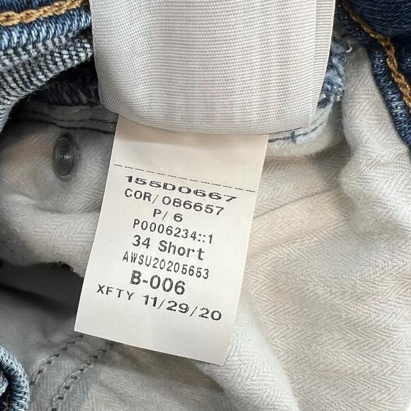 Abercrombie High Rise‎ Mom Jeans Distressed Ripped Denim Size 34 18S Short - Picture 14 of 14